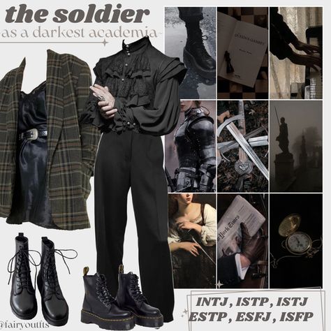 Istp Outfit Ideas, Intj Outfit Style, Estp Aesthetic Style, Istj Aesthetic Outfit, Intp Aesthetics Outfit, Fantasycore Outfits Casual, Estp Aesthetic Outfit, Intj Aesthetic Style, Crowley Aesthetic Outfit