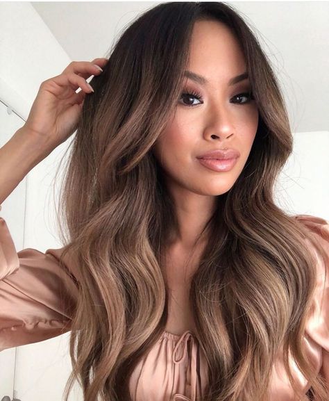 3,981 Likes, 42 Comments - ✨BEST OF BALAYAGE & Hair (@bestofbalayage) on Instagram: “Rosé All Damn Day [Please & thank you] 🍾 By @josievilay & @alexwiththehair #bestofbalayage…” Filipino Balayage Hair, Asian Balyage Long Hair, Asian Hair Highlights Balayage, Asian Ombre Hair, Asian Brown Hair, Asian Hair Highlights, Balayage Asian Hair, Blonde Asian Hair, Asian Balayage