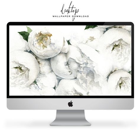 *Free* Desktop Wallpaper for January | lark & linen Peony Desktop Wallpaper, Peony Background Wallpapers, Peonies Background, Vintage Desktop Wallpapers, Flower Desktop Wallpaper, Peony Drawing, Peony Illustration, Free Watercolor Flowers, Classy Wallpaper