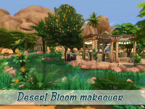 dj0uliia's Desert Bloom Makeover Desert Bloom, Barbecue Area, Yoga Lessons, Jungle Adventure, Desert Island, Sims Community, Outdoor Retreat, Electronic Art, City Living