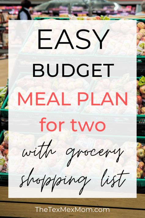 Budget Friendly Grocery List For Two, Cheap Meals For Two Grocery Lists, Meal Plan On A Budget For Two, Two Week Meal Plan Grocery List, One Person Grocery List Budget, 1 Person Grocery List, $50 Grocery Budget For 2, 2 Person Grocery List, Low Budget Grocery List Meal Planning