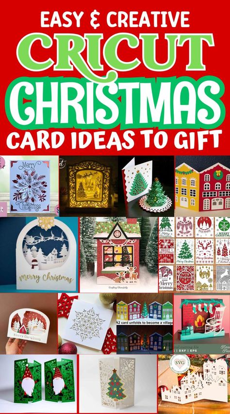 Cricut Pen Christmas Cards, How To Make A Card With Cricut, Cricket Christmas Cards, Circuit Cards Diy, Cricket Cards Ideas, Cricut Projects Cards, Cricut Christmas Card Ideas, Free Christmas Card Svg Files For Cricut, Christmas Cards Handmade Cricut