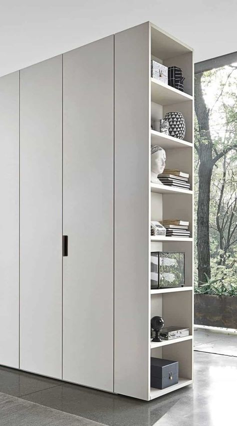 Classy Rooms, Side Shelf, Modern Italian Design, Italian Furniture Design, Corner Wardrobe, Sliding Wardrobe Doors, Wardrobe Interior Design, Flat Interior, Leather Sofas