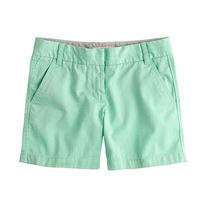 J. Crew - 5" chino short Longer Shorts, Mint Shorts, Short For Women, Nice Shorts, Long Shorts, Chino Shorts, Modest Outfits, Dream Wardrobe, White Shirt