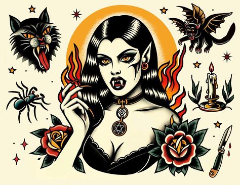 This Digital Prints item by WickedRebelsCo has 126 favorites from Etsy shoppers. Ships from Denver, CO. Listed on Jun 5, 2024 Vampire Tattoo Traditional, Vampire Traditional Tattoo, Vampire Flash Tattoo, Tradional Tattoo Women, Pinup Tattoo Traditional, Traditional Vampire Tattoo, American Traditional Back Tattoo, American Trad Flash, American Traditional Pinup