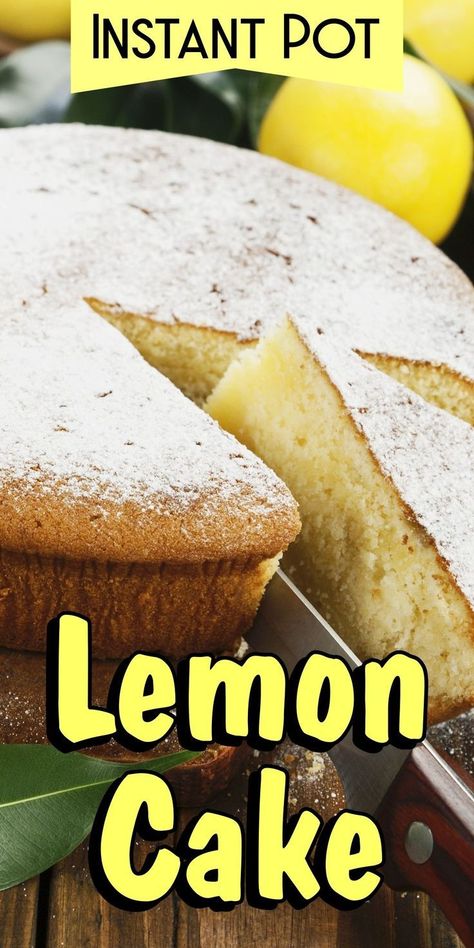 Lemon Cake Homemade, Lemon Cake Recipe Easy, Instant Pot Cake Recipe, Italian Lemon Cake, Easy Lemon Cake Recipe, Easy Lemon Cake, Homemade Lemon Cake, Best Instapot Recipes, Cooker Cake