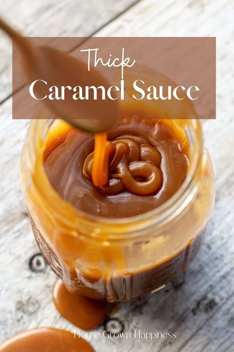 Thick Caramel Sauce - Rich and Buttery Homemade Caramel Recipes, Salted Caramel Sauce Recipe, Fruit Dips, Caramel Recipe, Caramel Recipes Sauce, Homemade Caramel Sauce, Salted Caramel Sauce, Candy Thermometer, Caramel Recipes