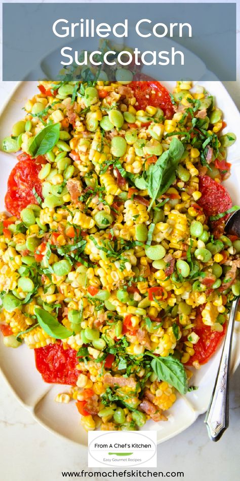 Grilled Corn Succotash is a vibrant, flavorful dish that captures the essence of summer in every bite. This modern twist elevates the classic by grilling the corn to bring out its natural sweetness and add a smoky depth. Succotash Recipes, Corn Succotash Recipe, Gf Sides, Southern Sides, Summer Succotash, Succotash Recipe, Corn Succotash, Summer Slow Cooker Recipes, Produce Recipes