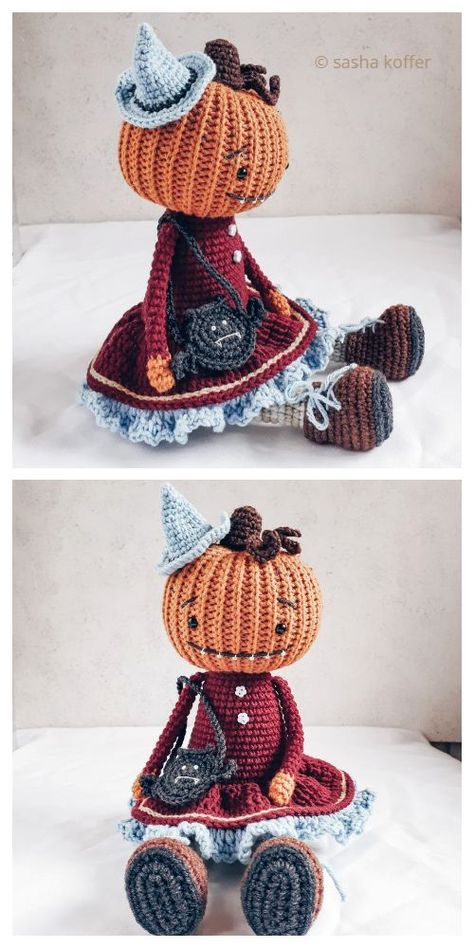 Tiny Sloth Crochet Pattern, Disney Inspired Crochet Patterns, Crochet Free Pattern Halloween, Crochet For Fall Free Patterns, Penny Wise Crochet Pattern, Crochet Amigurumi Free Patterns Doll, Mushroom Man Crochet Pattern Free, Crochet Halloween Dolls Free Pattern, Jumbo Crochet Patterns