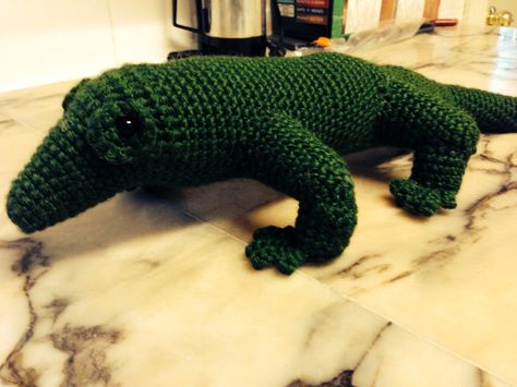 A Komodo Dragon I made for my daughter last year. Pattern purchased on Ravelry. Dragon Crochet Pattern Free, Dragon Crochet Pattern, Dragon Crochet, Komodo Dragon, Komodo, For My Daughter, Pattern Free, Crochet Ideas, My Daughter