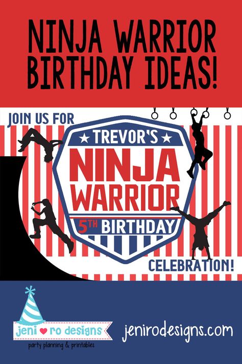 Ninja Warrior Birthday Party Invitations, American Ninja Warrior Birthday Party, American Ninja Warrior Cake, Ninja Warrior Birthday Party, Ninja Warrior Party, American Ninja Warrior Party, Ninja Birthday Invitations, Act Of Kindness Quotes, Ninja Course