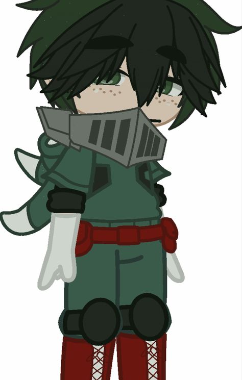 Deku Hero Costume Gacha Club, Deku In Gacha Club, Mha Gacha Club Outfit, Gacha Life Mha, Mha Gacha, Gacha Base Poses Cute, Unicorn Room Decor, Light Grunge, Anime Tutorial