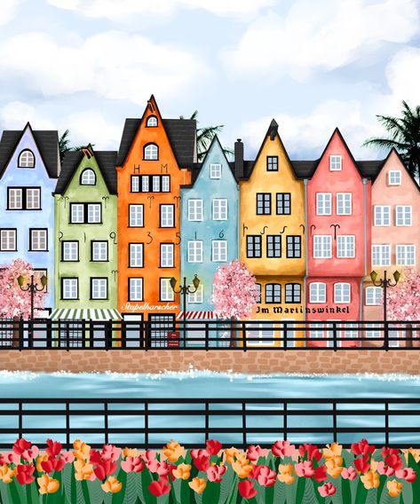 Amsterdam, with its iconic canals, historic architecture, and vibrant culture, is an inspiring subject for artists. While I’m here, I thought I’d share this artwork I created of this beautiful city a while back. . . . . . . . . . #amsterdam #amsterdamcity #canals #tulipsfield #windmill #culture #architecture #bustlingstreets #bicyclecity #ridetowork #amsterdamcentraal #summer #artist #digitalartist #vectorillustration #illustration #city #cherryblossom #amazingview #explore #creative #vibra... Amsterdam Illustration, Illustration City, Culture Architecture, Amsterdam Art, Historic Architecture, Amsterdam City, Amsterdam Netherlands, Historical Architecture, Beautiful City