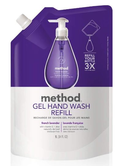 About this item Biodegradable formula made without parabens or phthalates. Refill pouch uses 80 percent less plastic than 3 new bottles. Leaves hands feeling soft, clean and sublimely scented. Cruelty free. Tested by people, not on animals. Method Hand Soap, Refill Pouch, Healthy Ingredients, Personal Care Products, French Lavender, Shop Makeup, Hand Sanitizer, Hand Washing, Shopping List