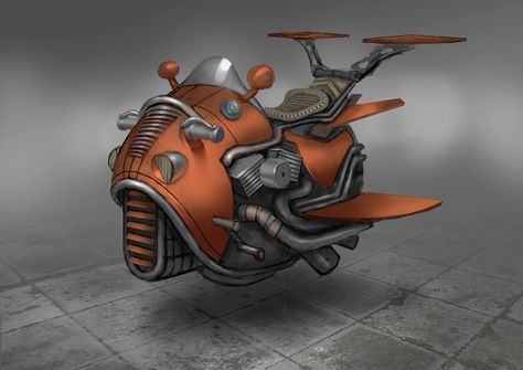 Flying Motorcycle Concept Space Motorcycle, Flying Motorcycle, Scooter Concept, Motorcycle Concept, Steampunk Motorcycle, Dieselpunk Vehicles, Hover Bike, Hover Car, Futuristic Motorcycle