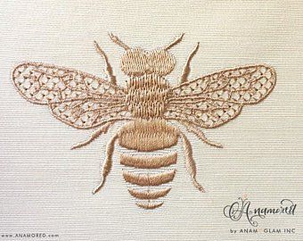 Bee Embroidery Design, Bugs Embroidery, Creeper Minecraft, Diy Broderie, Bee Embroidery, Embroidery Monogram, Japanese Embroidery, Embroidery Motifs, 자수 디자인