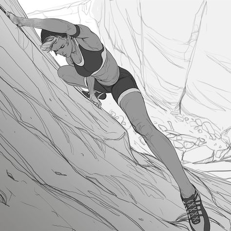 Slow and steady wins the race... 🙏 Sorry for the re-upload! #bouldering #climbing #art #sketches #sketch #rockclimbing #drawing #draw… Anime Dynamic, Workout Anime, Climbing Art, Slow And Steady, Sketch A Day, Time Lapse Video, The Race, Rock Climbing, Pose Reference