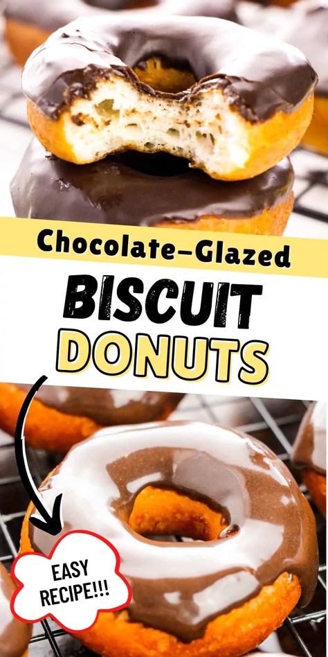 Biscuit Donuts Recipe, Canned Biscuit Donuts, Recipe Using Canned Biscuits, Canned Biscuit, Biscuit Donuts, Easy Donut Recipe, Making Donuts, Homemade Donuts Recipe, Easy Donuts