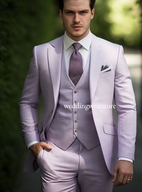 Light Purple Groom Suit, Lavender Suit, Suit Groom, Ethnic Wedding, Spring 2025, Groomsmen Suits, Wedding Spring, Color Lila, Groom Suit