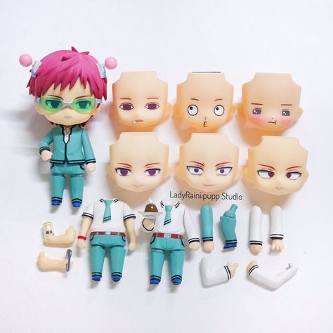 Saiki K Figurines, Saiki K Merch, Custom Nendoroid, Psi Nan, Nendoroid Anime, Saiki K, Saiki Kusuo, Anime Figurines, Clay Figures