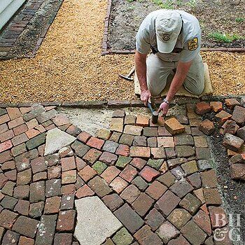 101267790 Diy Brick Patio, Terrace Roof, Brick Patio, Brick Path, Brick Walkway, Brick Garden, Garden Walkway, Brick Pavers, Brick Patios