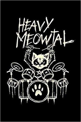 Cat Album Covers Metal, Heavy Metal Doodles, Heavy Metal Aesthetic, Lyrics Journal, Writer Notebook, Heavy Metal Cat, Metal Cats, Metal Lyrics, Punk Cat