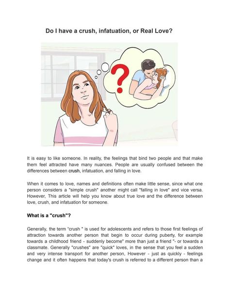 It is easy to like someone. In reality, the feelings that bind two people and that make them feel attracted have many nuances. People are usually confused between the differences between crush, infatuation, and falling in love What Is Falling In Love, Seeing Your Crush With Someone Else, Falling For Someone Who Is Taken, What Is A Crush, Crush Doesnt Know I Exist, Falling In Love With An Artist, Your Crush Vs You Meme, Attracted To Someone, When Your Crush
