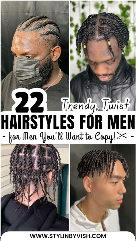 Looking for a fresh new look? This post shares 22 trendy twist hairstyles for men you’ll want to copy! Also sharing ideas for: stylish twisted hairstyles, modern twist styles for men, low-maintenance twist haircuts, short twist hairstyles, long twist styles for a bold look, taper fade with twists, two-strand twist inspiration, high-top twists, natural hair twist ideas, protective twist styles, twist hairstyles for all hair types, edgy twist designs, trendy twist styles for thick hair, easy twist styles to try, twisted loc styles, and the best twist hairstyles for a sharp and confident look. Because great hair makes a statement! ✂️🔥 Short Hair Twist Styles, Short Twists, Two Strand Twist, Natural Hair Twists, Twist Styles, Loc Styles, Twist Hairstyles, Great Hair, Thick Hair Styles