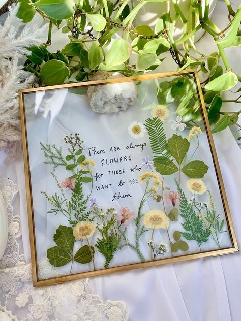 Wildflowers Quote, Dried Flower Frame, Wild Flower Quotes, Pressed Flowers Diy, Pressed Flowers Frame, Dried Flowers Diy, Pressed Flower Frame, Pressed Flower Crafts, Wall Art Botanical