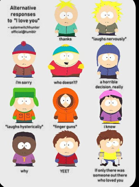 South Park Alignment Chart, South Park Shipping Chart, South Park Chart, South Park Quotes, South Park Videos, Style South Park, South Park Memes, Craig Tucker, North Garden