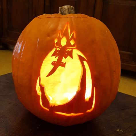 Fantastic Mr Fox Pumpkin Carving, Adventure Time Jack O Lantern, Pumpkin Carving Ideas Adventure Time, Adventure Time Pumpkin Carving, Adventure Time Pumpkin, Funny Pumpkin Carving Ideas, Funny Pumpkin Carving, Funny Pumpkin Carvings, Pumpkin Carve