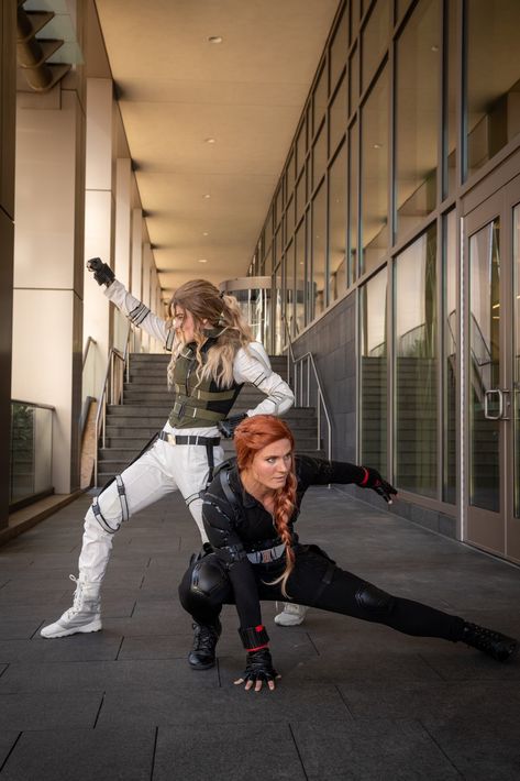 "Oh, we're doing our made up super hero poses? Got it." -Yelena, probably. 🔻 🔺️ Photographer: @mreayphotography 🔻 🔺️ Black Widow: @athena.cos Yelena cosplay borrowed from @athena.cos (Purchased from @simcosplay.official ) 🔻 🔺️ #cosplay #cosplayer #cosplayersofinstagram #marvel #marvelcosplay #marvelcosplayer #blackwidowcosplay #blackwidowmovie #blackwidow2021 #blackwidow2020 #yelenabelova #newblackwidow #newavengers #yelenabelovacosplay #yelenacosplay #hawkeyeseries #hawkeyecosplay Yelena Cosplay, Yelena Belova Cosplay, Black Widow Cosplay, Black Widow Movie, Yelena Belova, Marvel Cosplay, New Avengers, Hawkeye, Black Widow