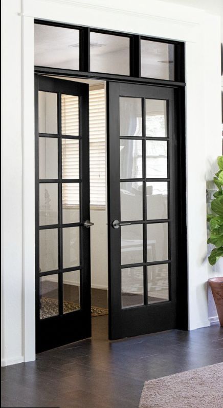 French Door Interior, Installing French Doors, Pintu Interior, Transom Window, Interior Vintage, Transom Windows, Entrance Design, French Doors Interior, Bedroom Doors