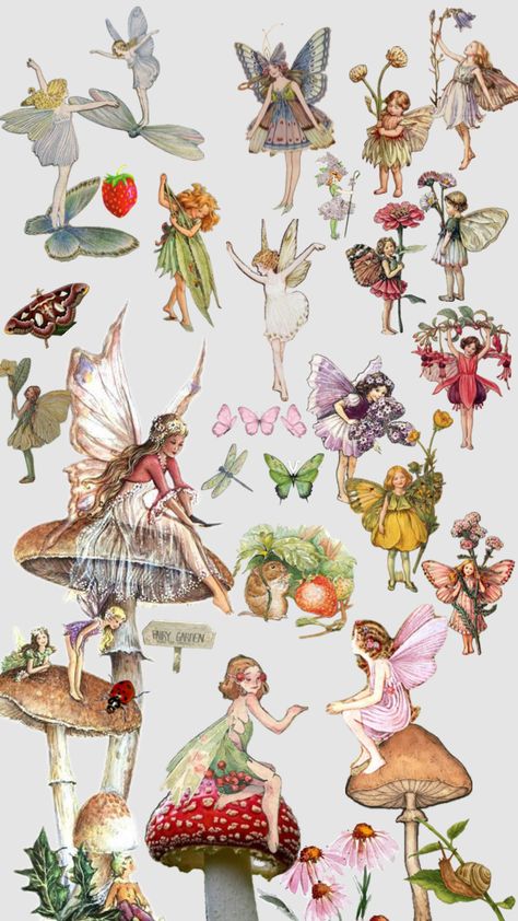 Vintage Flower Fairy, Fairy Scene, Botanical Stickers, Woodland Stickers, Edible Wafer Paper, Wafer Paper Cake, Fairy Images, Wafer Paper, Paper Cake