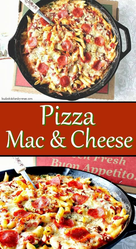 Pizza Macaroni, Pizza Mac And Cheese, Wheat Pasta Recipes, Mac And Cheese Pizza, What To Make For Dinner, Cheesy Pizza, Cheesy Pasta, Vegetarian Pasta, Mac Cheese