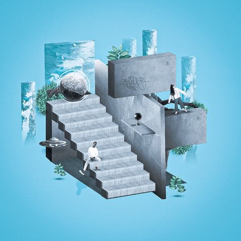 COLLAGE - ISOMETRIC on Behance Photography Graphic Design, Architecture Collage, Isometric Design, Illustration Photography, Isometric Illustration, Web Instagram, Freelancing Jobs, Collage Art, Illustrator