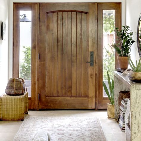 House Tour: An Interior Designer's "Euro Eclectic" Home | Apartment Therapy Stylish Doors, Wooden Front Door Design, Wooden Doors Interior, Interior Wood Doors, Wood Front Doors, Wooden Front Doors, San Diego Houses, Wooden Door Design, House Front Door