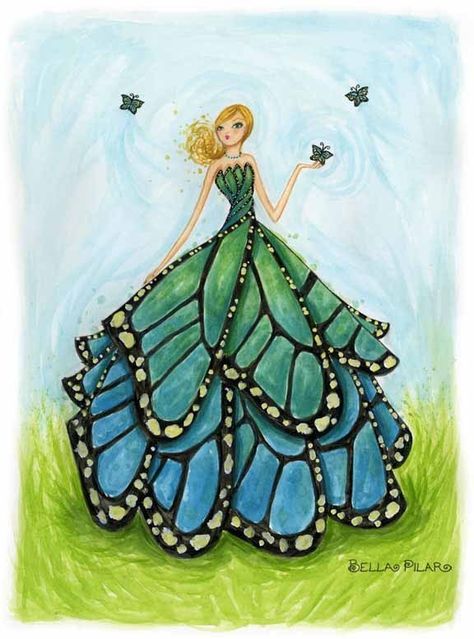 Bella Pilar art http://www.bellapilar.bigcartel.com/product/butterfly-blue Bella Pilar Illustrations, Blue Butterfly Dress, Dress Painting, Fashion Illustration Sketches Dresses, Fashion Illustration Sketches, Illustration Fashion Design, Butterfly Dress, Illustration Sketches, Blue Butterfly