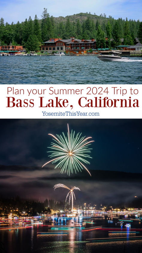 Epic guide to planning a trip to Bass Lake, California near the southern entrance to Yosemite National Park. Bass Lake California, California Cabin, California Places To Visit, Trip Fashion, Underwater Hotel, Yosemite Trip, Traveling Adventure, Where's Waldo, California Mountains