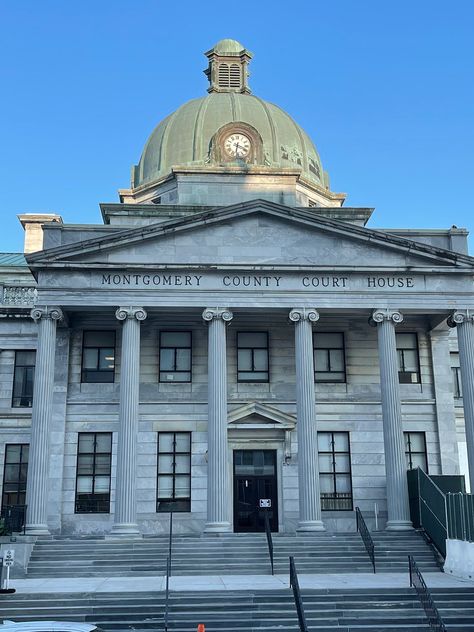 Entryway of Montgomery County Courthouse in Norristown, Pennsylvania. Montgomery County, Brand Board, Covered Bridges, Silver Spring, Neoclassical, Old World, Maryland, Pennsylvania, Taj Mahal