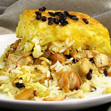 Tachin Recipe, Persian Chicken, Layer Chicken, Iranian Food, Indian Dessert Recipes, Persian Food, Chicken And Rice, Middle Eastern Recipes, Chicken Casserole