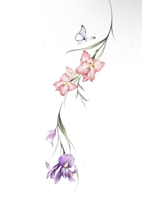 Flower Vine Tattoos, Orchid Drawing, Mom Tattoo Designs, Beautiful Flower Tattoos, Vine Tattoos, Wrist Tattoos For Women, Tattoo Design Book, Spine Tattoos, Watercolor Flower Art