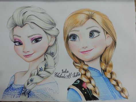 Beautiful colored pencil sketches Elsa Drawing, New Disney Movies, Architecture Sketches, Cartoon Drawings Disney, Animation Disney, Drawing Hands, Drawing Faces, Disney Sketches, Marvel Fan Art