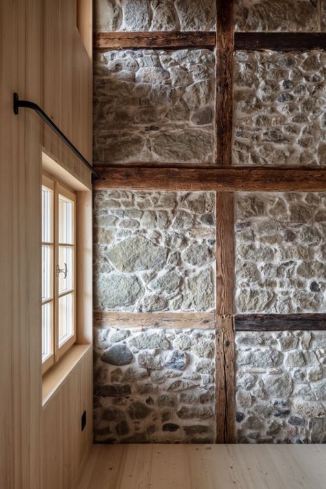 Wood Stone Interior, Log Wall Interior, Half Stone Wall, Textured Stone Wall, Wood Block Wall, Stone Cabin Interior, Stone Interior Wall, Interior Stone Wall, Wall Architecture