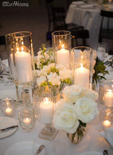 Contemporary Wedding Filled With Candles | ElegantWedding.ca September Wedding Flowers, English Garden Style, Romantic Backyard, Navy Wedding Flowers, Modern Wedding Flowers, Blush Wedding Flowers, Unique Wedding Flowers, Rustic Wedding Flowers, Wedding Flowers Summer