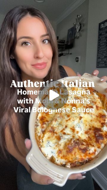 Caterina Cosentino | Easy, Quick & Family Recipes on Instagram: "LASAGNA! My recipe uses my Mom & Nonna’s VIRAL bolognese (meat) sauce with a 3-cheese mixture and I’m sharing the perfect trick to prevent broken, overcooked, and sticky noodles! It’s great for the holidays or to feed a large crowd, or just for dinner. I’m positive this will be your new favorite lasagna recipe!

*makes 1-9x13 baking dish*
-for the meat sauce-
2tbsp olive oil
3 garlic cloves, minced
3 celery stalks, diced 
2 carrot stalks, peeled & diced 
1 large yellow/white onion, chopped
2lb ground beef (80/20)
1tsp beef bouillon powder/mix
2 cans 28oz of San Marzano tomatoes + 1/4 cup water from each can
1/4c dry red wine (I use Cabernet)
Rind of parmigiano cheese (optional) 
Kosher salt, to taste 
-for the cheese mixture- Authentic Lasagna Recipe Italy, Beef Bouillon Powder, Sticky Noodles, Authentic Italian Lasagna, Cheese Lasagna Recipe, Bouillon Powder, Italian Lasagna, Marzano Tomatoes, Quick Family Meals