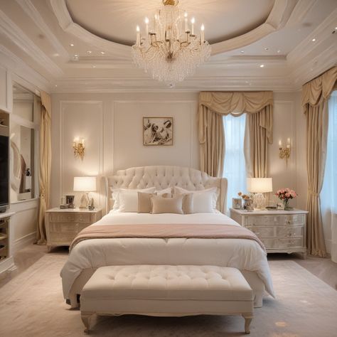 Bloxburg Bedroom Ideas Aesthetic Big, Rich People Bedrooms, Old Money Bedroom Decor, Luxury Teen Girl Bedroom, Rich Girl Bedroom Aesthetic, Rich Girl Room Aesthetic, Big Aesthetic Bedroom, Mansion Bedroom Aesthetic, Bedroom Expensive