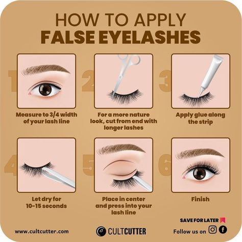 Cult Cutter ™ on Instagram: "Lash Babe, we got you! Steps on How To Properly apply you #FalseEyelashes 😉 Here's an eyelash tutorial 📝🥰 for those who are still struggling with applying falsies because of curly lashes. . . . . #applylashes #applylashe #howtoapplylashes #howtoapplyfalselashes #25mmlashes #applyfalselashes #falselashesarelife #falselashestutorial #falsiesmascara #falsiesforever #lashes #thickeyelashes #LongerLashes #LongerEyelashes #eyelashesh #EyebrowShaping #lashlove #longlashe Lashes Tutorial How To Apply, Eyelash Tutorial, Lash Babe, Curly Lashes, Eyelashes Tutorial, Lashes Tutorial, Applying False Eyelashes, Eyebrows On Fleek, Thicker Eyelashes