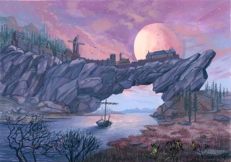 Skyrim Painting Ideas, Skyrim Illustration, Morrowind Wallpaper, Lydia Skyrim, Skyrim Painting, Skyrim Concept Art, Skyrim Aesthetic, Skyrim Fanart, Skyrim Wallpaper