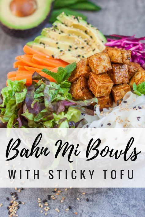 Tofu Dinner, Sticky Tofu, Sticky Sauce, Vietnamese Sandwich, Bahn Mi, Asian Sauce, Buddha Bowls, Crispy Tofu, Baked Tofu